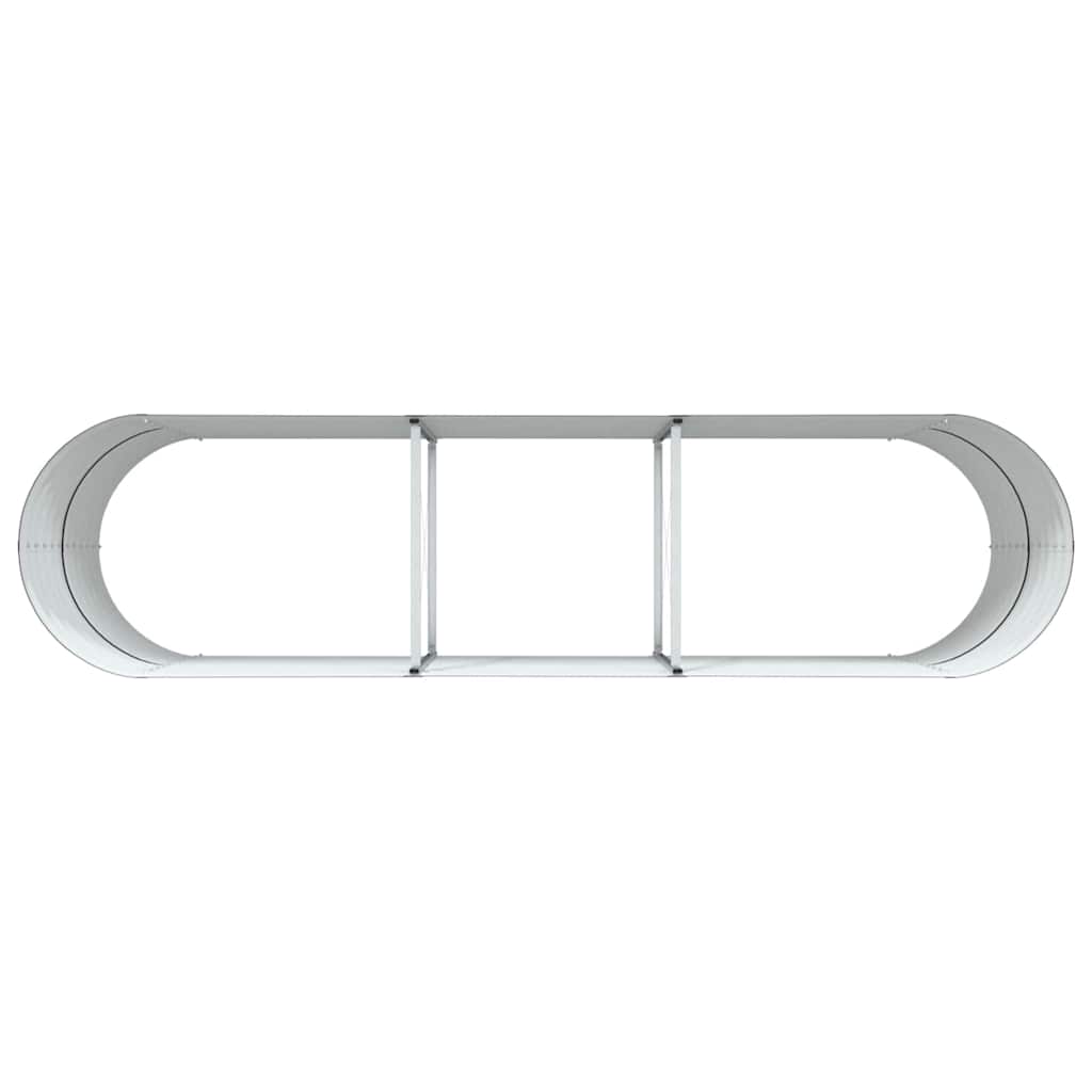 vidaXL Υπερυψωμένη Ζαρντινιέρα Καφέ 320 x 80 x 81 cm Ατσάλι