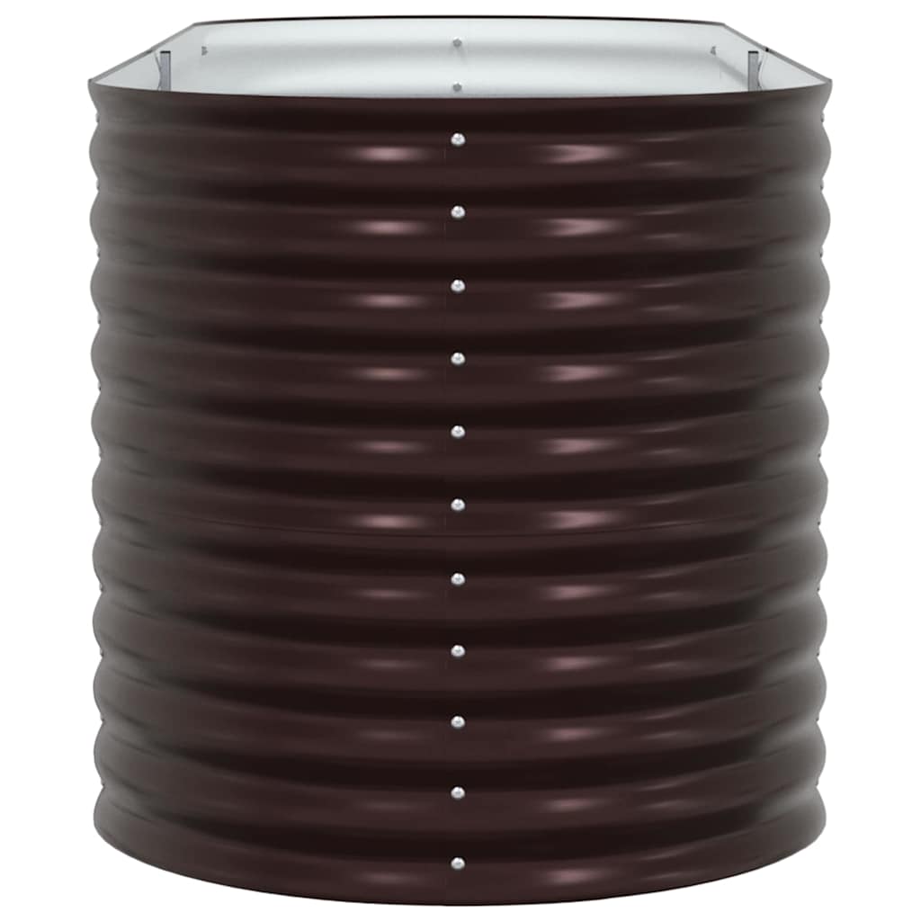 vidaXL Υπερυψωμένη Ζαρντινιέρα Καφέ 240 x 80 x 81 cm Ατσάλι