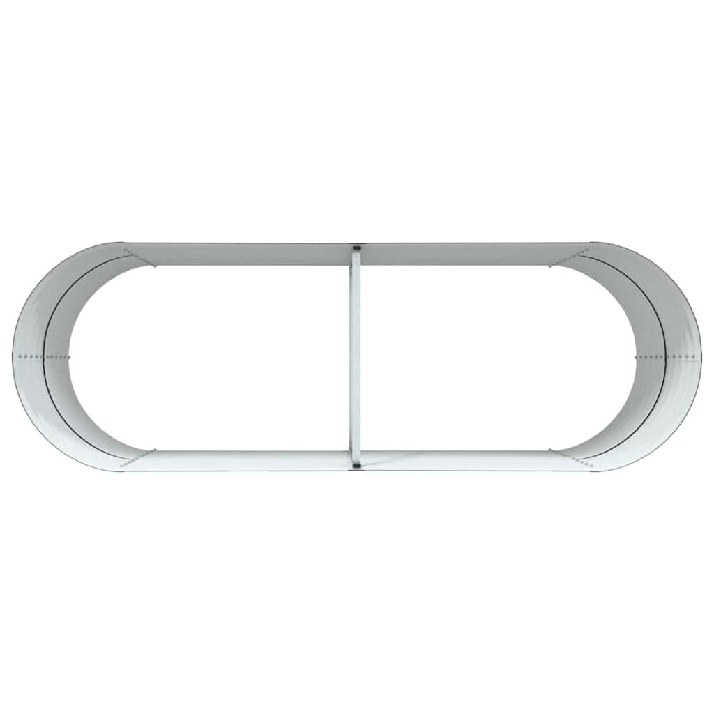 vidaXL Υπερυψωμένη Ζαρντινιέρα Καφέ 240 x 80 x 81 cm Ατσάλι