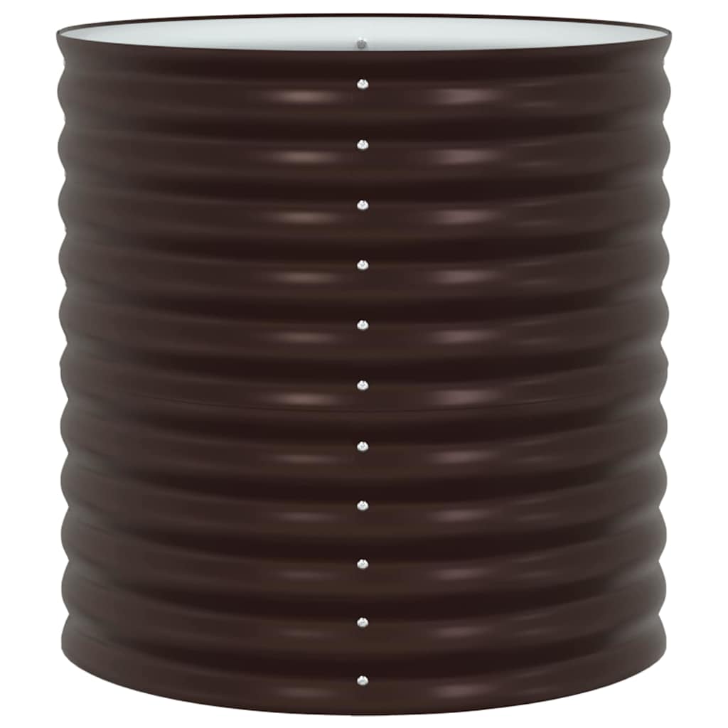 vidaXL Υπερυψωμένη Ζαρντινιέρα Καφέ 80 x 80 x 81 cm Ατσάλι