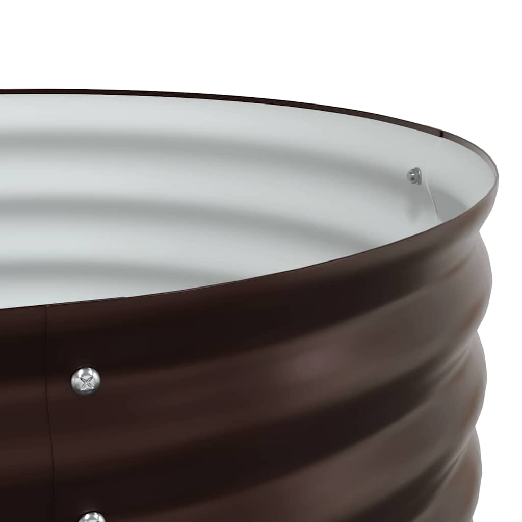 vidaXL Υπερυψωμένη Ζαρντινιέρα Καφέ 320 x 80 x 44 cm Ατσάλι