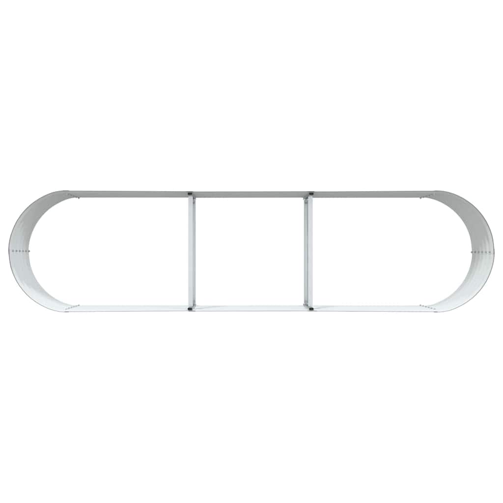 vidaXL Υπερυψωμένη Ζαρντινιέρα Καφέ 320 x 80 x 44 cm Ατσάλι