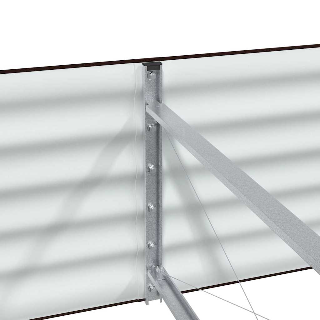 vidaXL Υπερυψωμένη Ζαρντινιέρα Καφέ 240 x 80 x 44 cm Ατσάλι