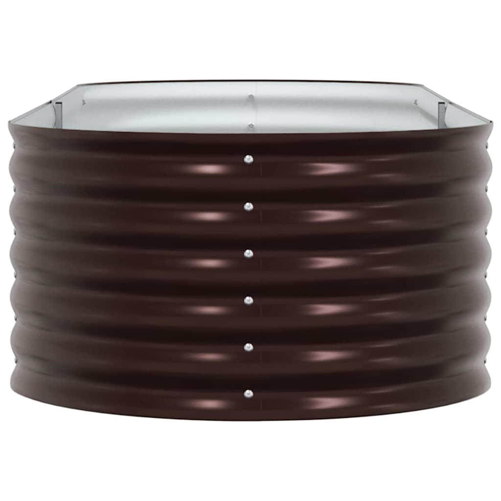 vidaXL Υπερυψωμένη Ζαρντινιέρα Καφέ 240 x 80 x 44 cm Ατσάλι