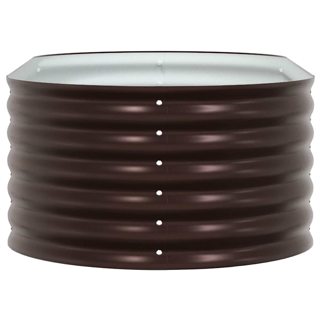 vidaXL Υπερυψωμένη Ζαρντινιέρα Καφέ 160 x 80 x 44 cm Ατσάλι