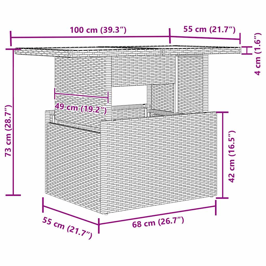vidaXL Σετ Καναπέ Κήπου με μαξιλάρι 8 pcs Μαύρο Πολυ ράταν