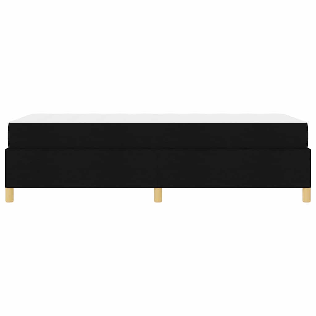 vidaXL Κρεβάτι με ελατήρια Μαύρο και Λευκό 90 x 200 cm ύφασμα