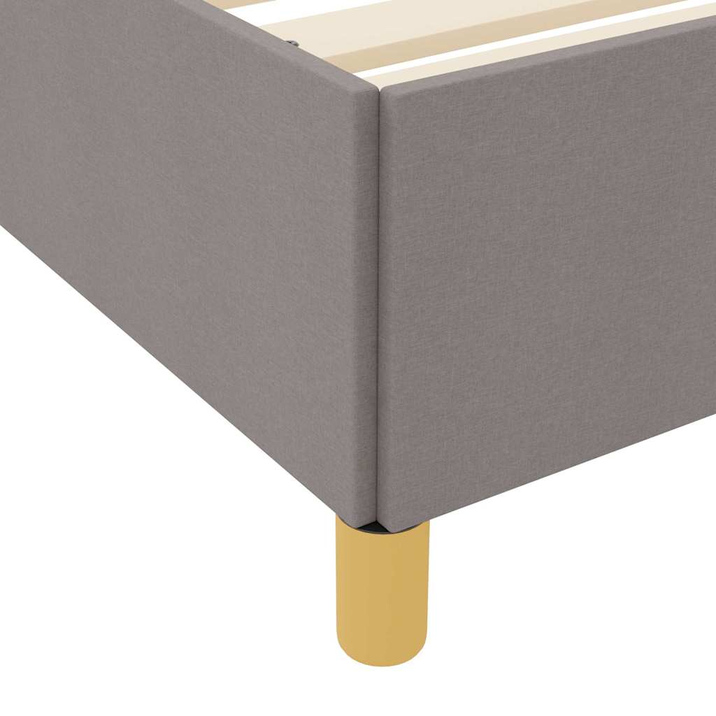 vidaXL Κρεβάτι με ελατήρια Ταμπά και Λευκό 90 x 200 cm ύφασμα