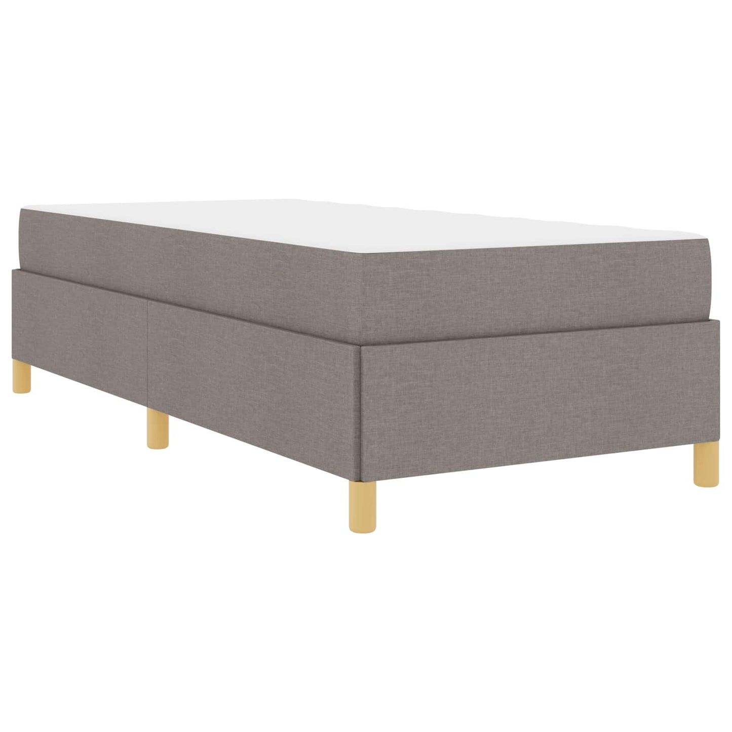 vidaXL Κρεβάτι με ελατήρια Ταμπά και Λευκό 90 x 200 cm ύφασμα