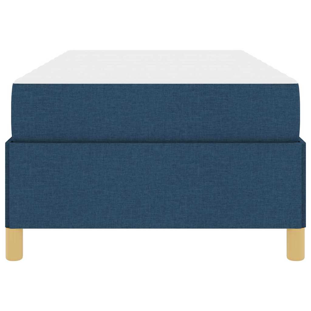 vidaXL Σκελετός Κρεβατιού με στρώμα Μπλε 90 x 200 cm ύφασμα