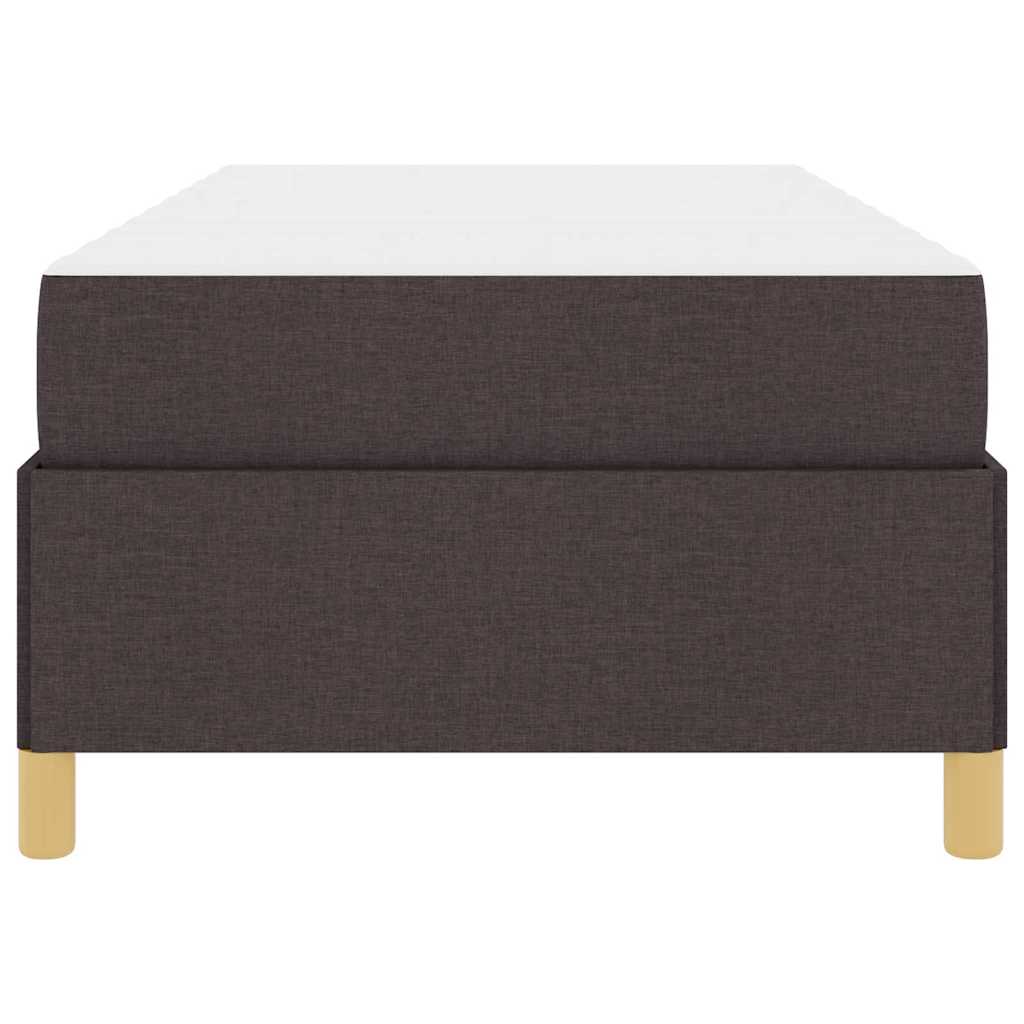 vidaXL Σκελετός Κρεβατιού με στρώμα Σκούρο Καφέ 100 x 200 cm ύφασμα