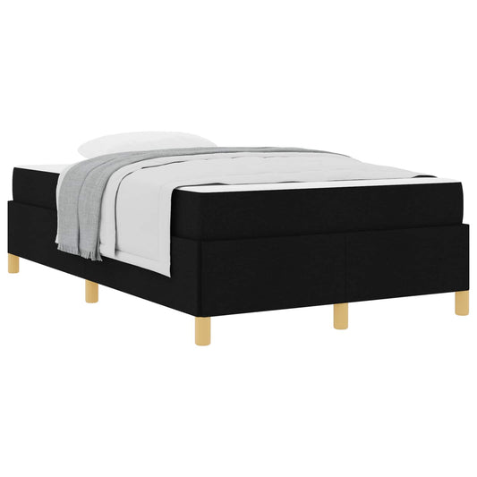 vidaXL Σκελετός Κρεβατιού με στρώμα Μαύρο 120 x 190 cm ύφασμα