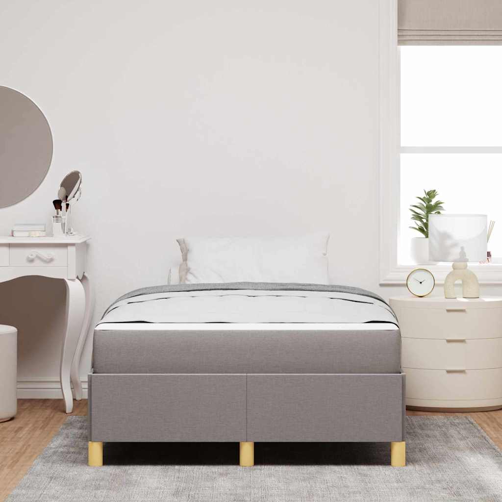 vidaXL Σκελετός Κρεβατιού με στρώμα Taupe 120 x 190 cm ύφασμα