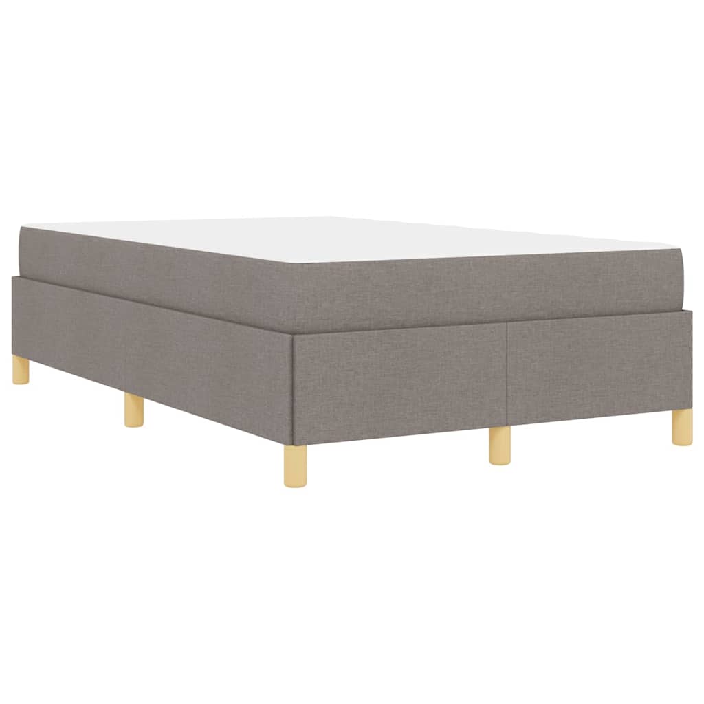 vidaXL Σκελετός Κρεβατιού με στρώμα Taupe 120 x 190 cm ύφασμα
