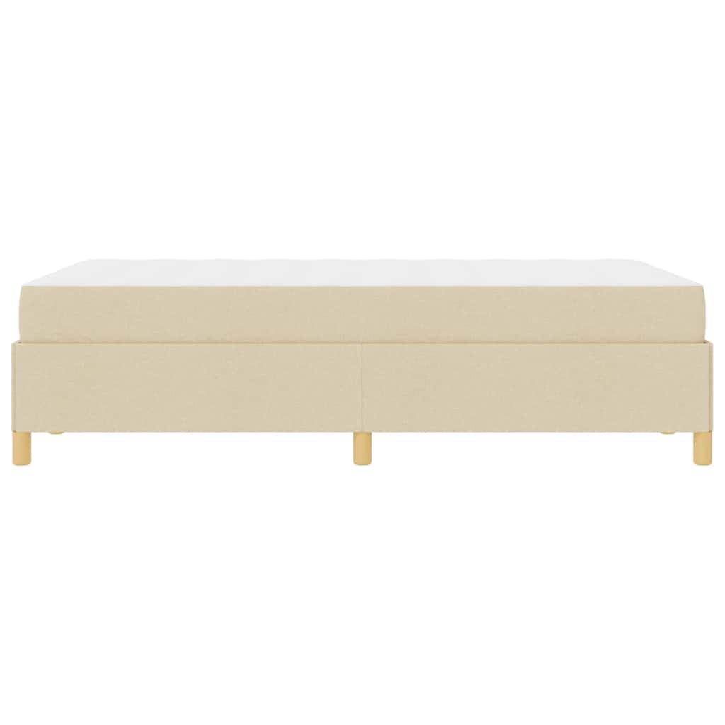 vidaXL Σκελετός Κρεβατιού με στρώμα Κρεμ 120 x 190 cm ύφασμα