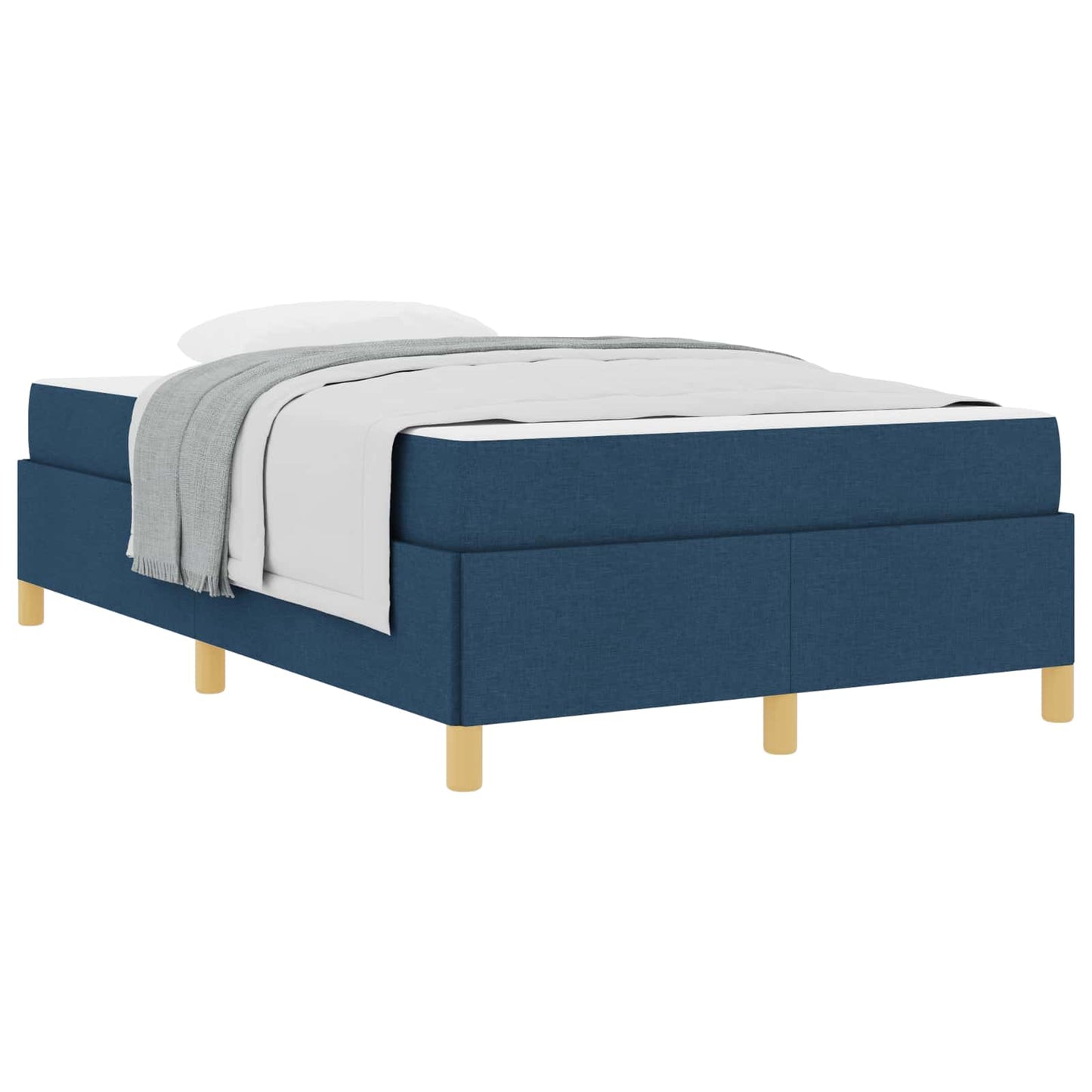 vidaXL Σκελετός Κρεβατιού με στρώμα Μπλε 120 x 190 cm ύφασμα