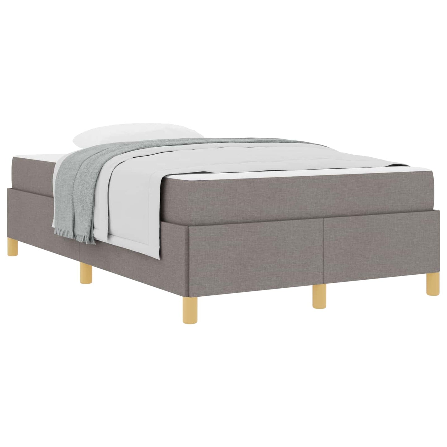 vidaXL Σκελετός Κρεβατιού με στρώμα Taupe 120 x 200 cm ύφασμα