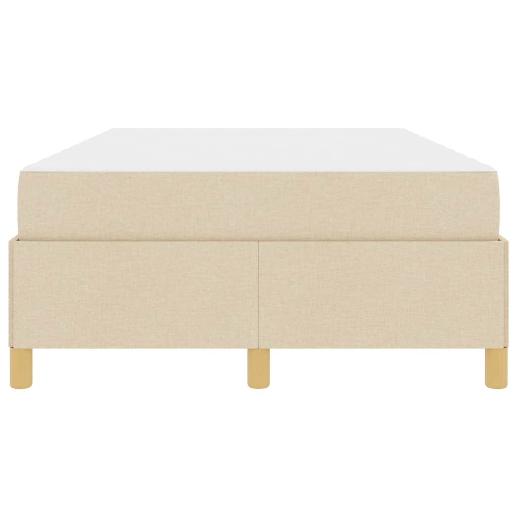 vidaXL Σκελετός Κρεβατιού με στρώμα Κρεμ 120 x 200 cm ύφασμα