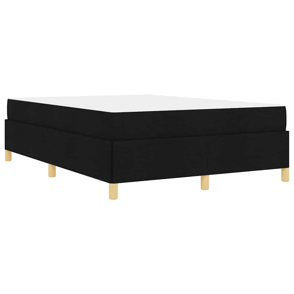 vidaXL Σκελετός Κρεβατιού με στρώμα Μαύρο 140 x 190 cm ύφασμα