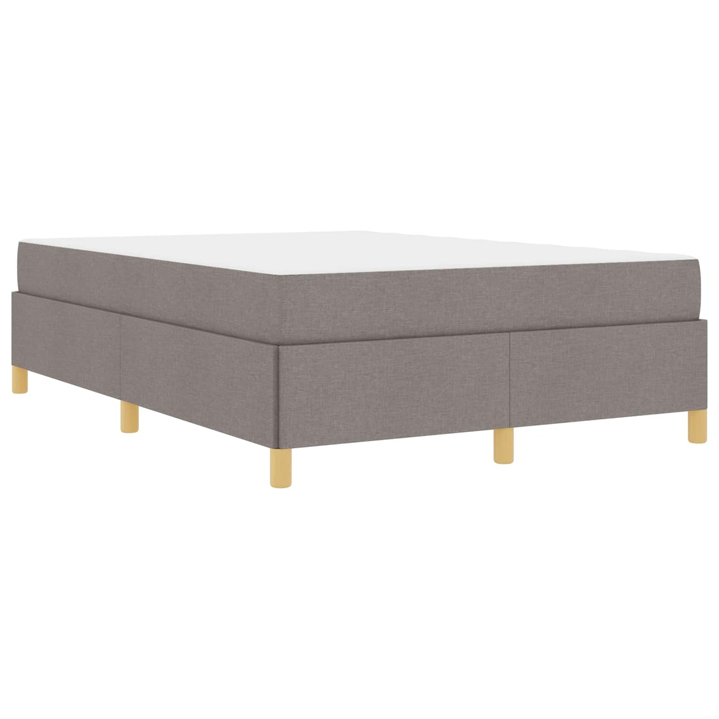 vidaXL Σκελετός Κρεβατιού με στρώμα Taupe 140 x 190 cm ύφασμα