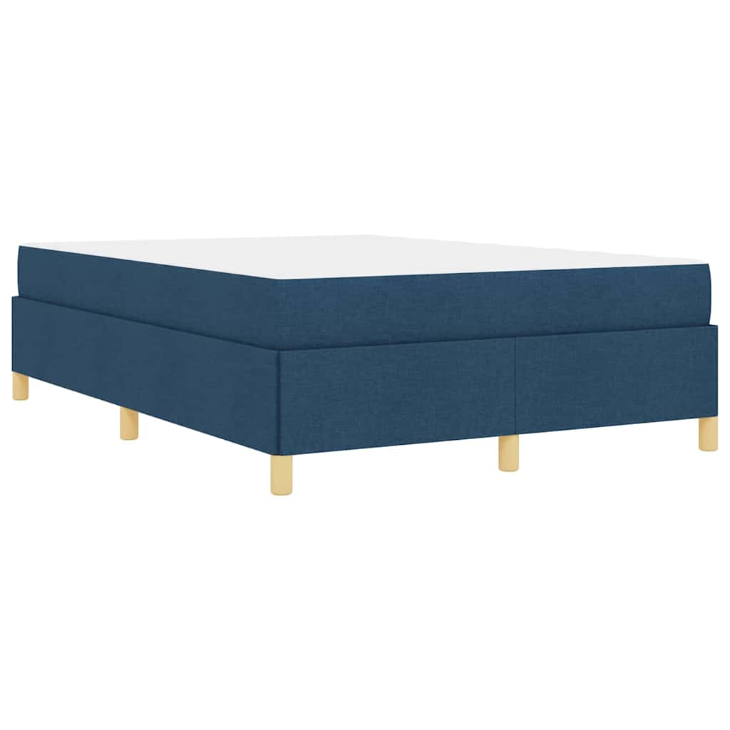vidaXL Σκελετός Κρεβατιού με στρώμα Μπλε 140 x 190 cm ύφασμα
