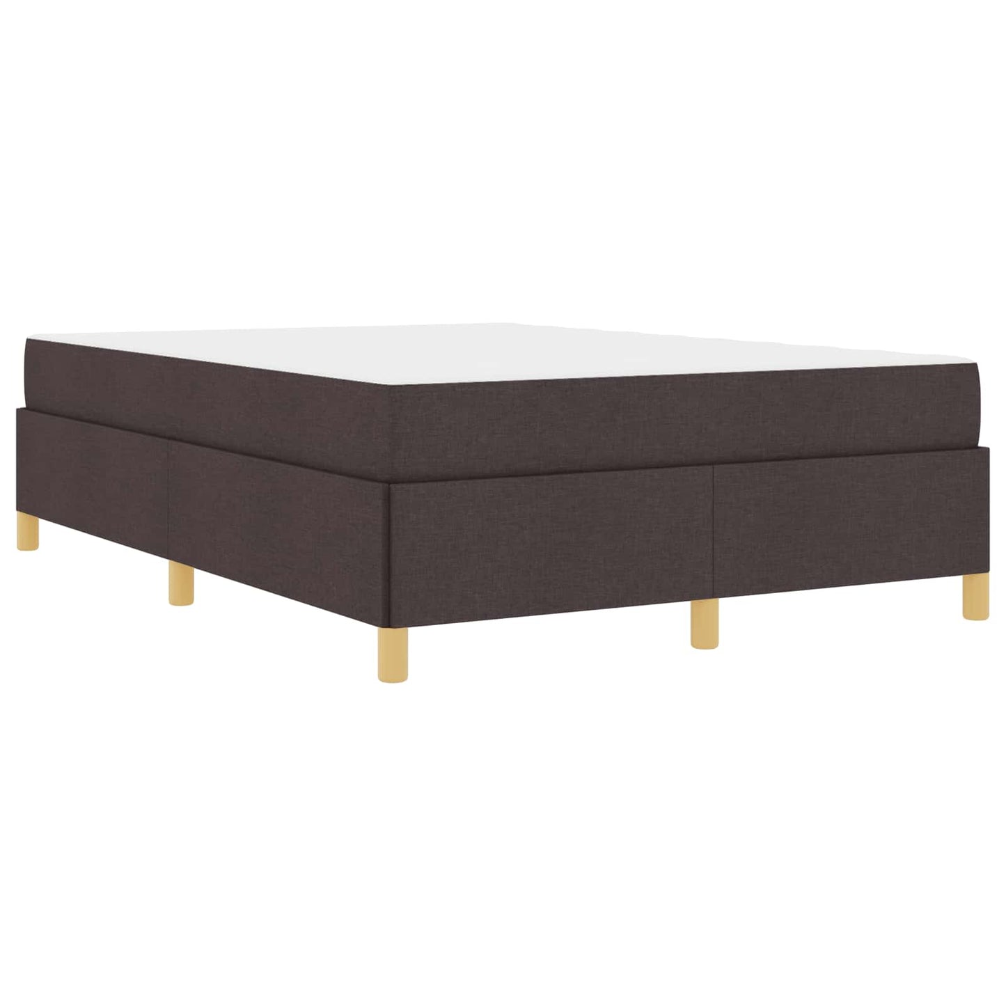 vidaXL Σκελετός Κρεβατιού με στρώμα Σκούρο Καφέ 140 x 200 cm ύφασμα