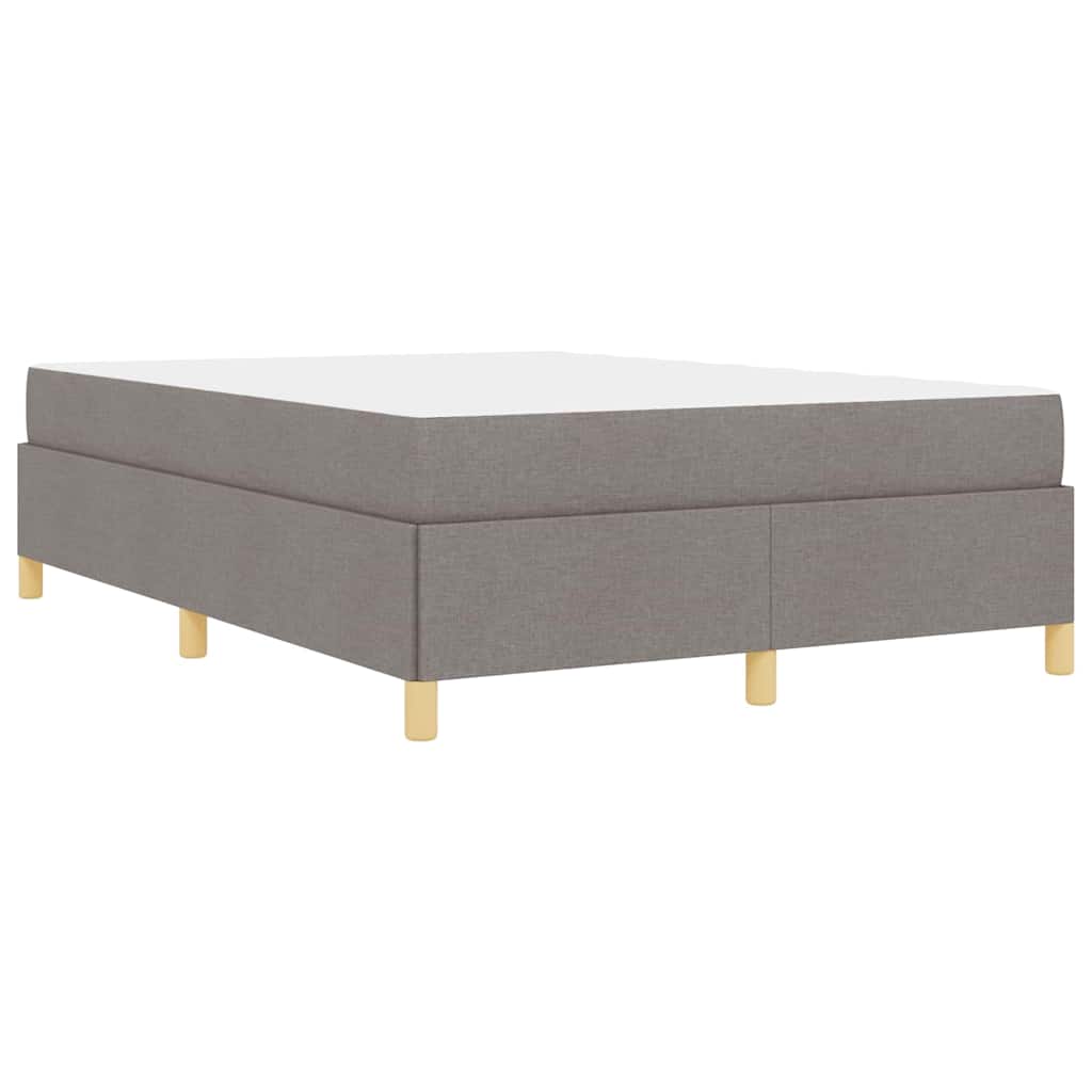 vidaXL Σκελετός Κρεβατιού με στρώμα Taupe 140 x 200 cm ύφασμα