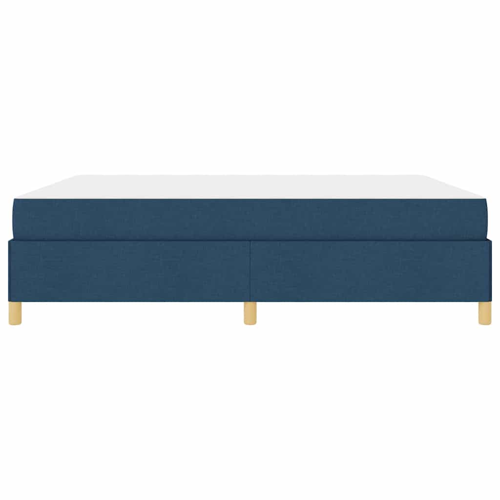 vidaXL Κρεβάτι με ελατήρια Μπλε και άσπρο 180 x 200 cm ύφασμα
