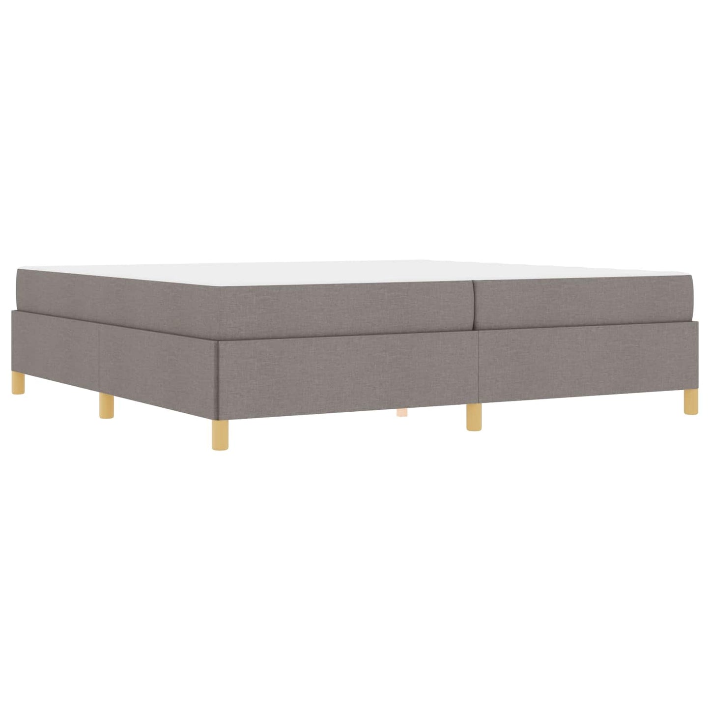 vidaXL Κρεβάτι με ελατήρια Ταμπά και Λευκό 200 x 200 cm ύφασμα