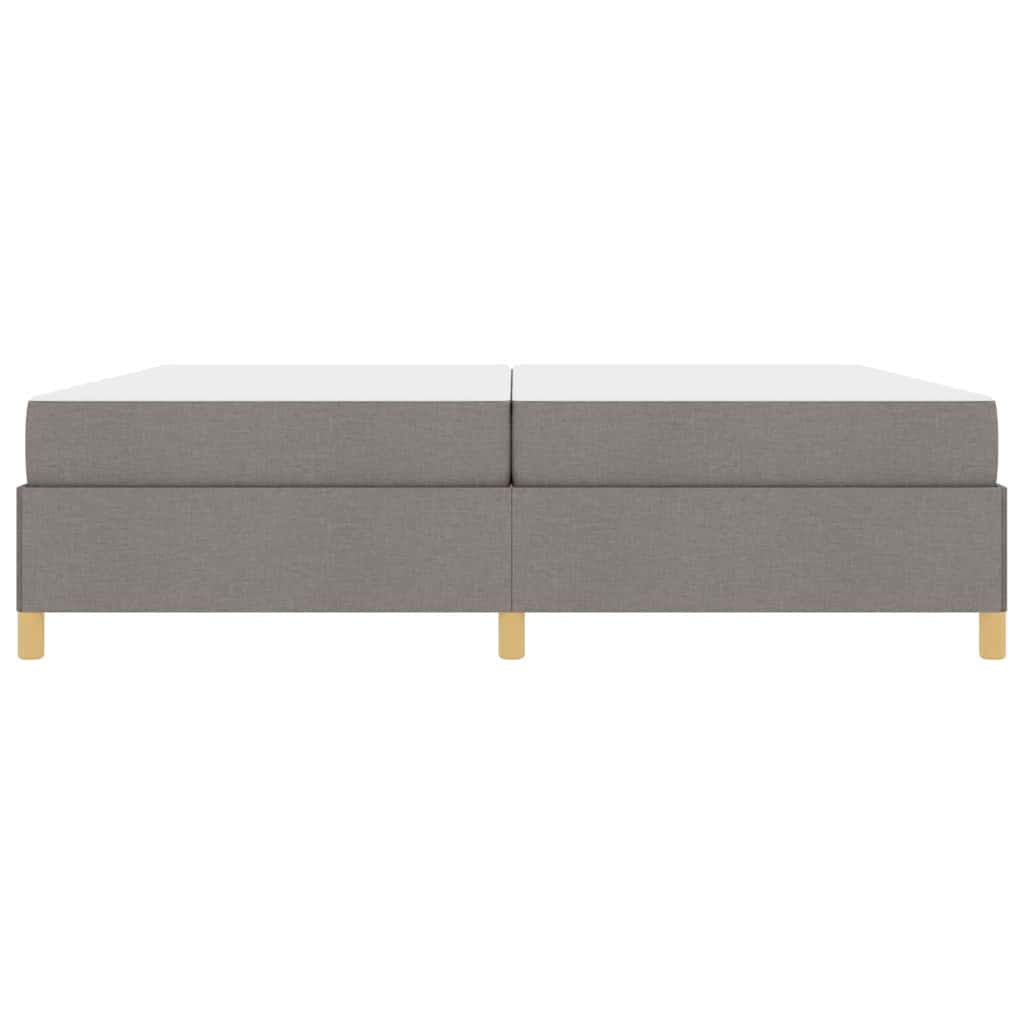 vidaXL Κρεβάτι με ελατήρια Ταμπά και Λευκό 200 x 200 cm ύφασμα