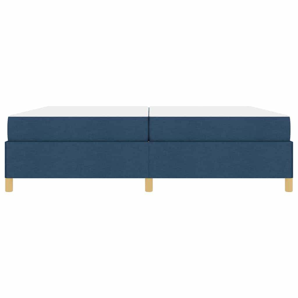 vidaXL Σκελετός Κρεβατιού με στρώμα Μπλε 200 x 200 cm ύφασμα