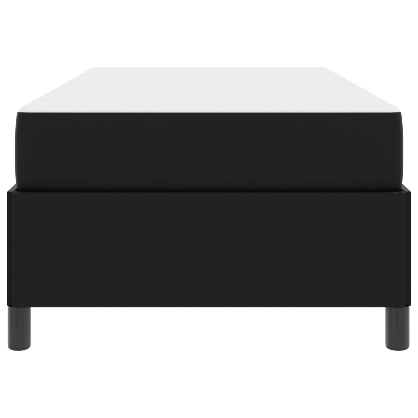 vidaXL Σκελετός Κρεβατιού με στρώμα Μαύρο 90 x 190 cm ύφασμα