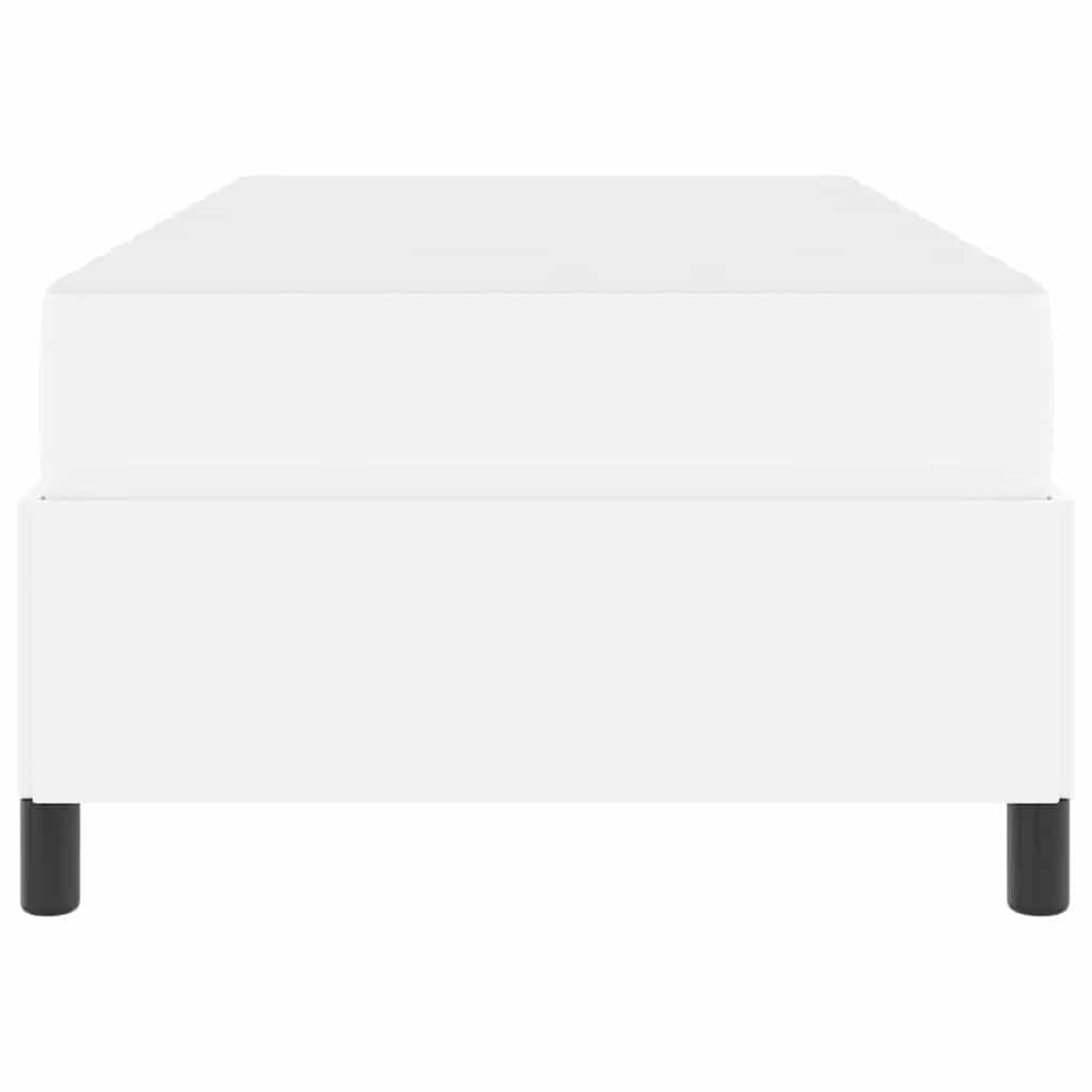 vidaXL Σκελετός Κρεβατιού με στρώμα Λευκό 90 x 190 cm ύφασμα