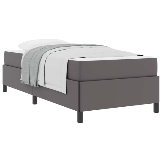 vidaXL Σκελετός Κρεβατιού με στρώμα Γκρι 90 x 190 cm ύφασμα