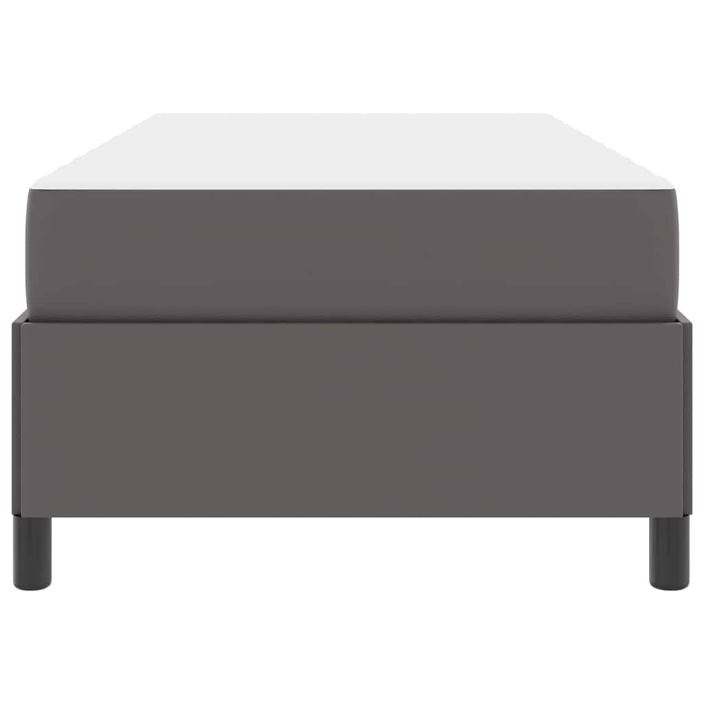 vidaXL Σκελετός Κρεβατιού με στρώμα Γκρι 90 x 190 cm ύφασμα
