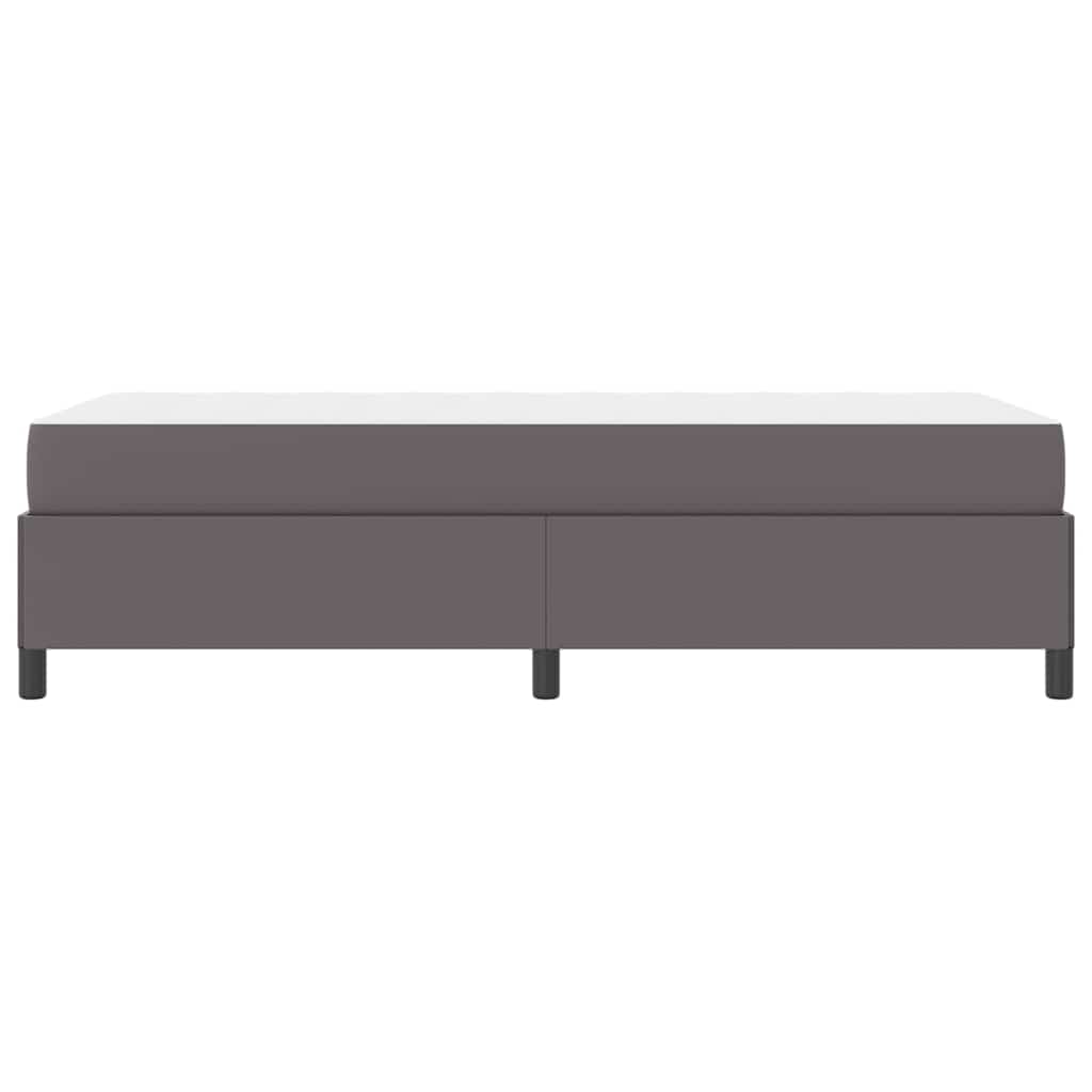 vidaXL Σκελετός Κρεβατιού με στρώμα Γκρι 90 x 200 cm ύφασμα