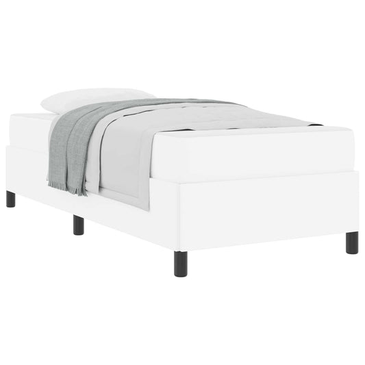 vidaXL Σκελετός Κρεβατιού με στρώμα Λευκό 100 x 200 cm ύφασμα