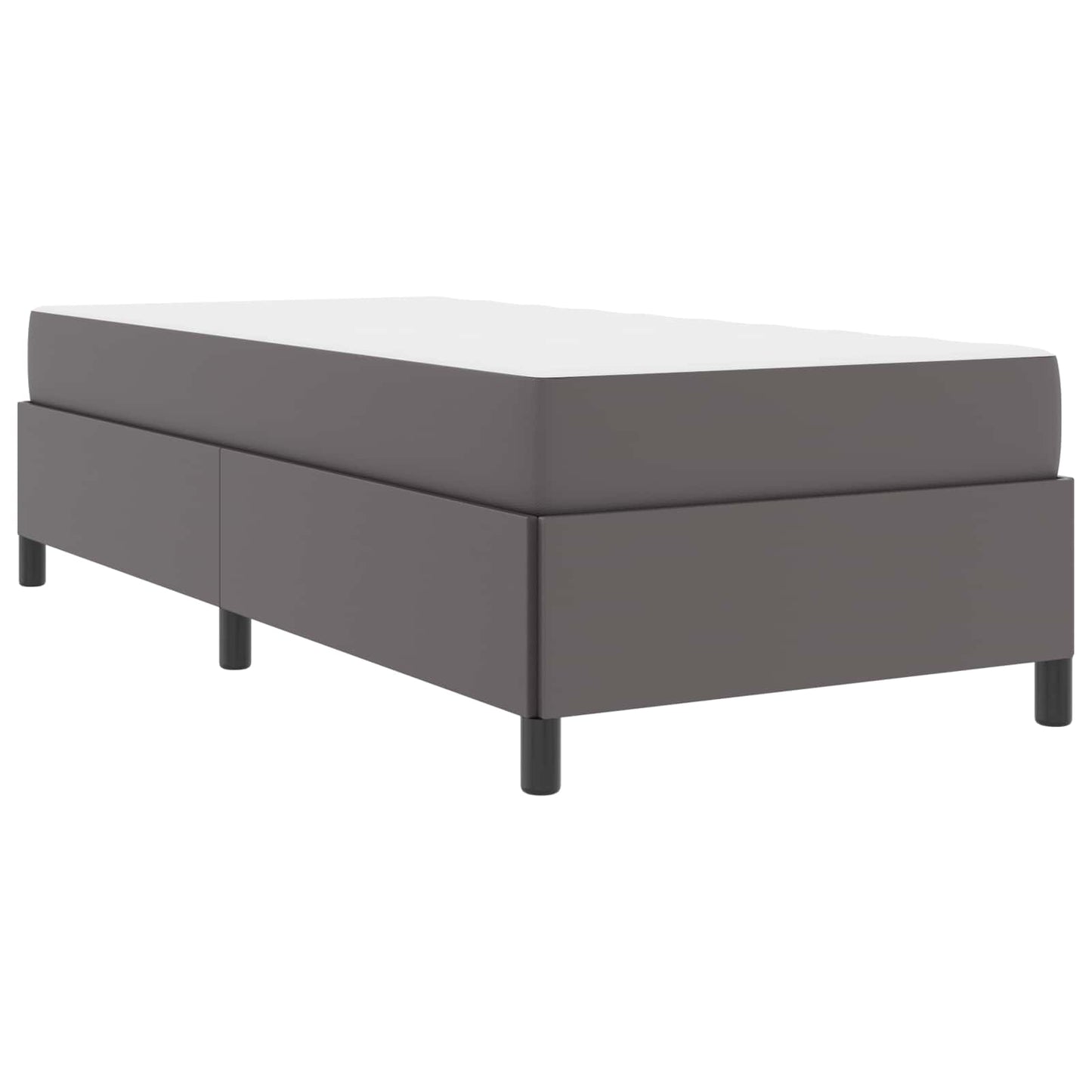 vidaXL Σκελετός Κρεβατιού με στρώμα Γκρι 100 x 200 cm ύφασμα