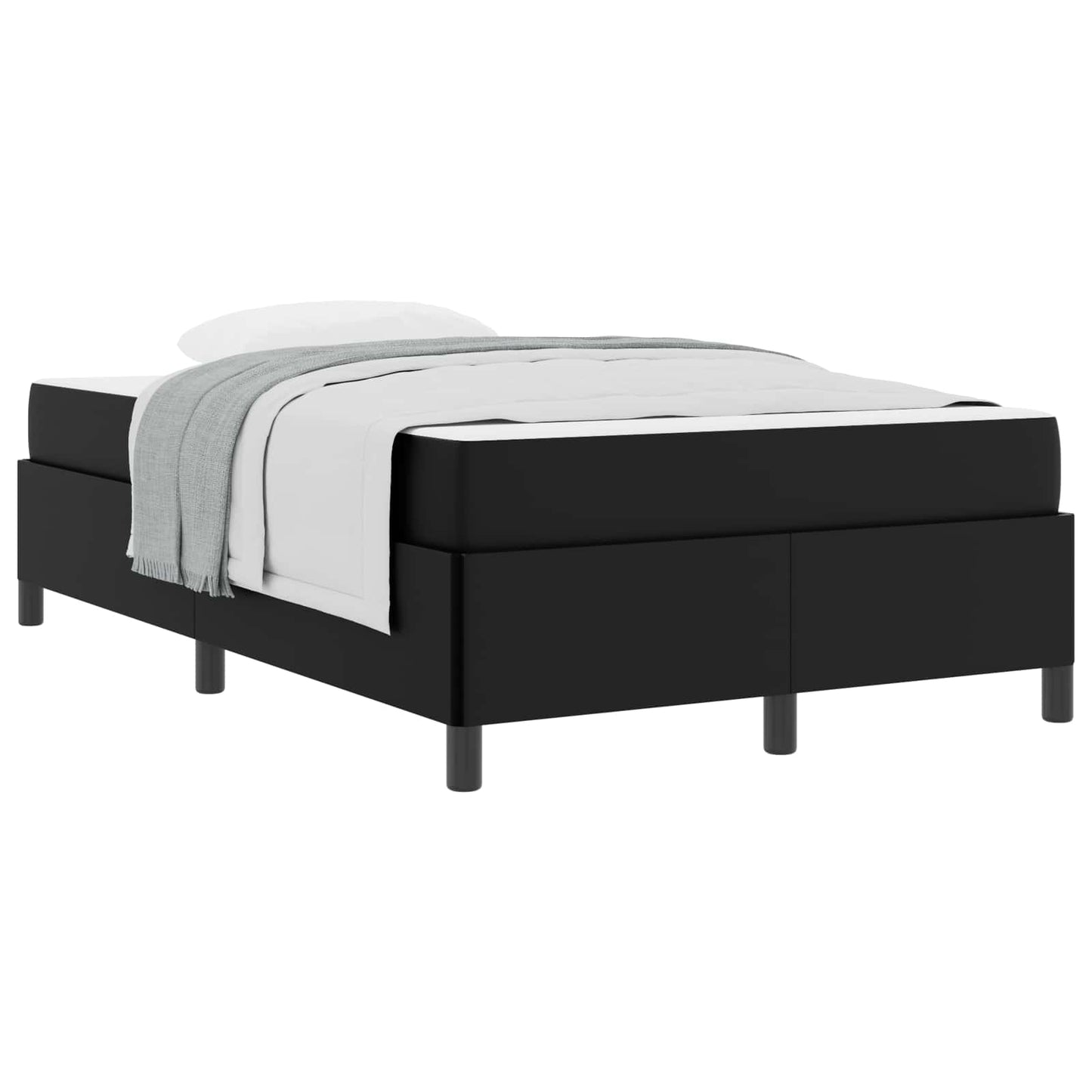 vidaXL Σκελετός Κρεβατιού με στρώμα Μαύρο 120 x 190 cm ύφασμα