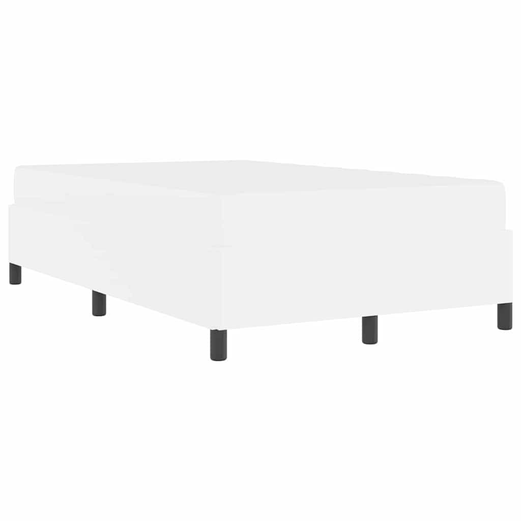 vidaXL Σκελετός Κρεβατιού με στρώμα Λευκό 120 x 190 cm ύφασμα