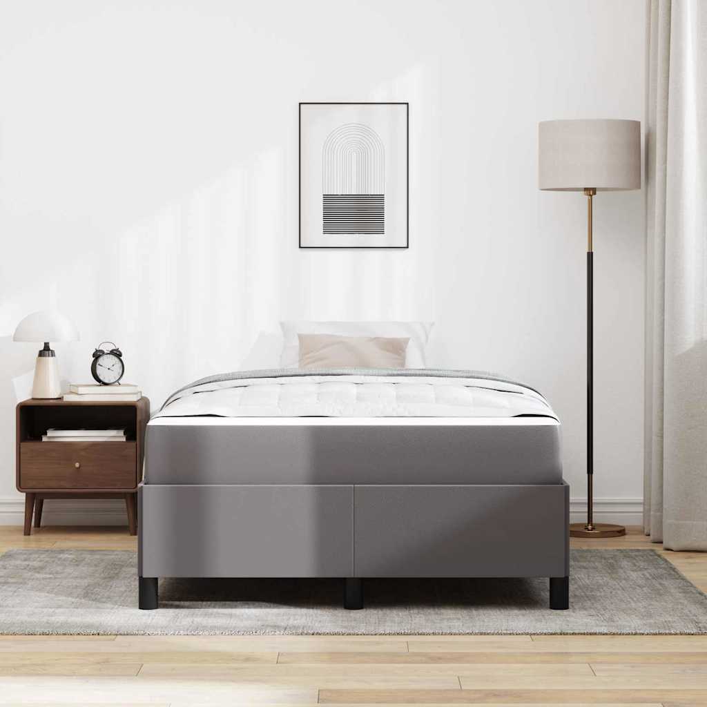 vidaXL Σκελετός Κρεβατιού με στρώμα Γκρι 120 x 190 cm ύφασμα