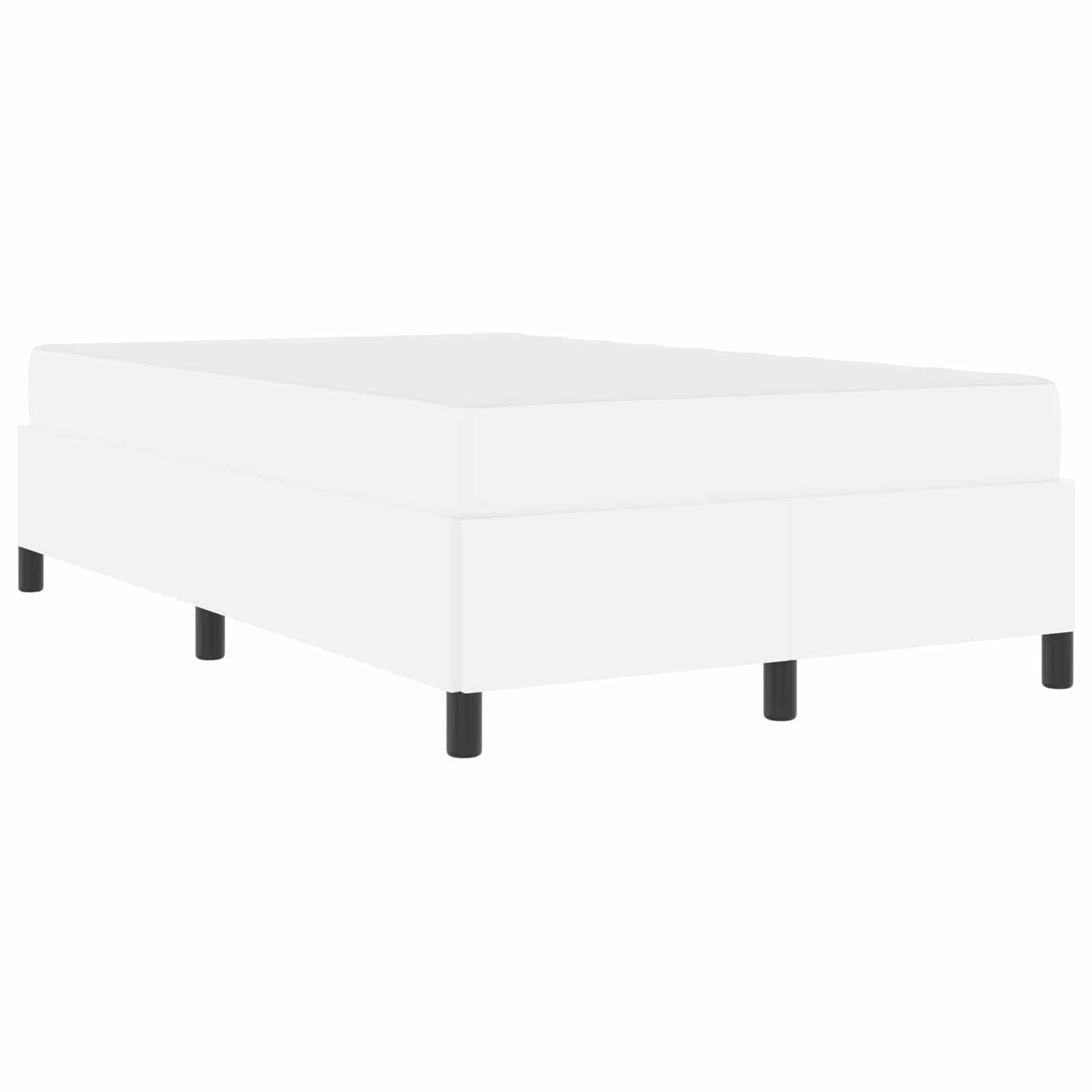 vidaXL Σκελετός Κρεβατιού με στρώμα Λευκό 120 x 200 cm ύφασμα