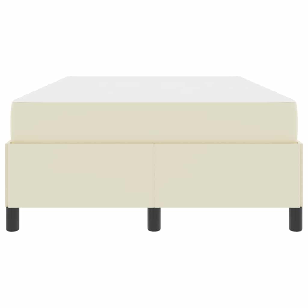 vidaXL Σκελετός Κρεβατιού με στρώμα Κρεμ 120 x 200 cm ύφασμα