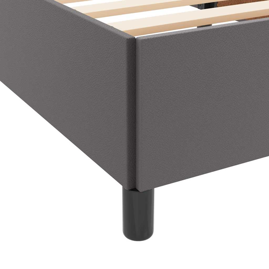 vidaXL Σκελετός Κρεβατιού με στρώμα Γκρι 120 x 200 cm ύφασμα