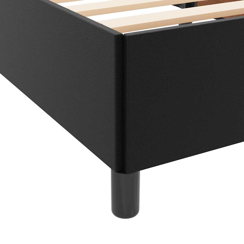 vidaXL Σκελετός Κρεβατιού με στρώμα Μαύρο 140 x 190 cm ύφασμα