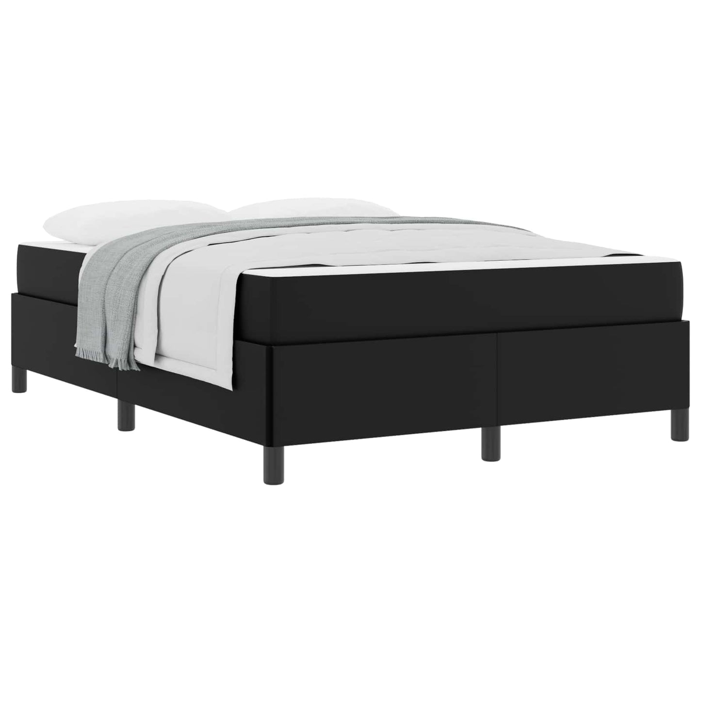 vidaXL Σκελετός Κρεβατιού με στρώμα Μαύρο 140 x 190 cm ύφασμα