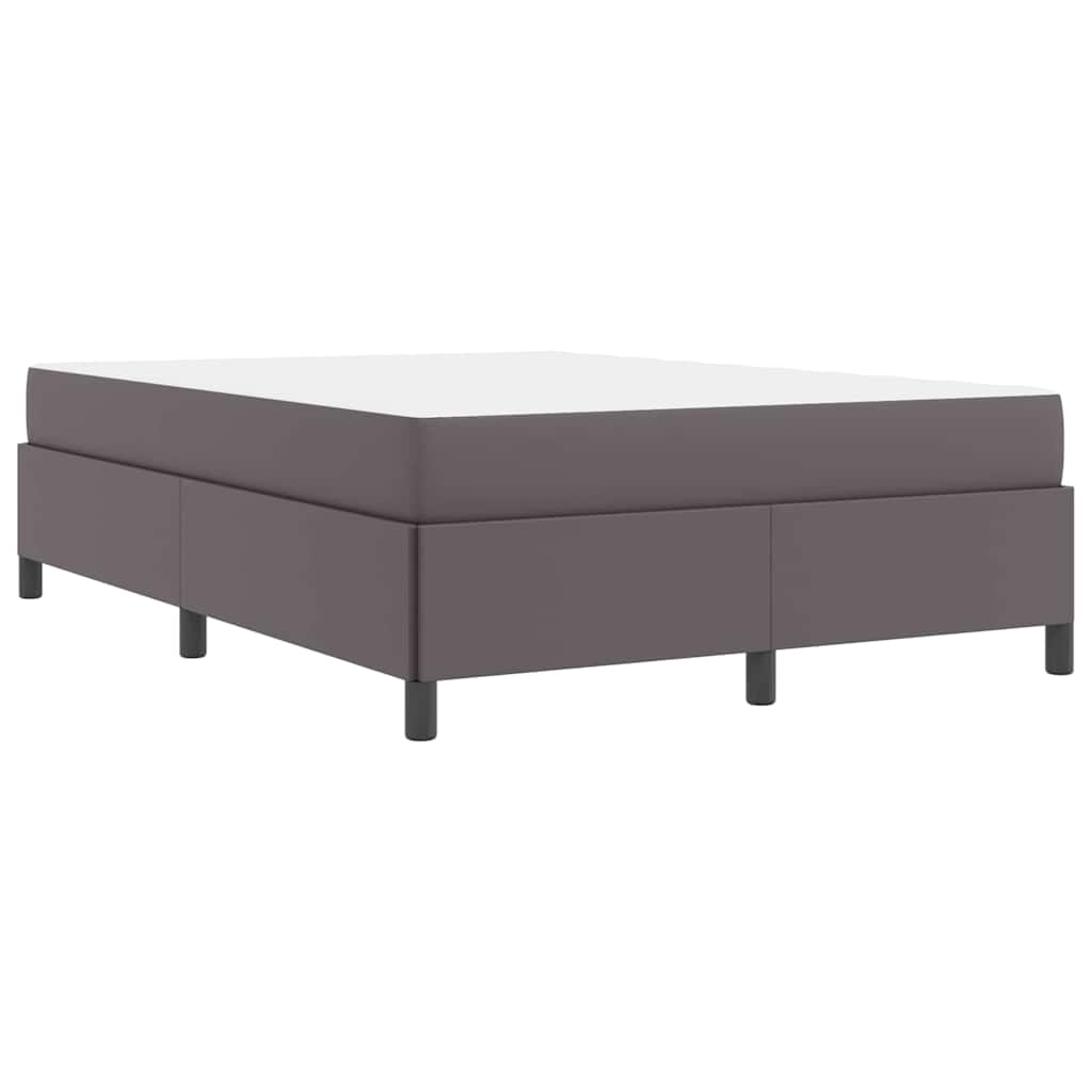 vidaXL Σκελετός Κρεβατιού με στρώμα Γκρι 140 x 190 cm ύφασμα
