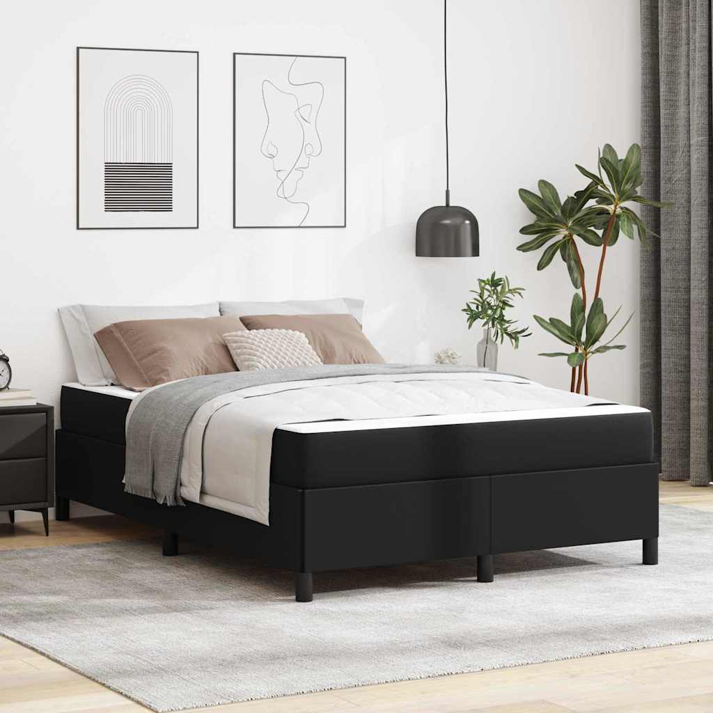 vidaXL Σκελετός Κρεβατιού με στρώμα Μαύρο 140 x 200 cm ύφασμα
