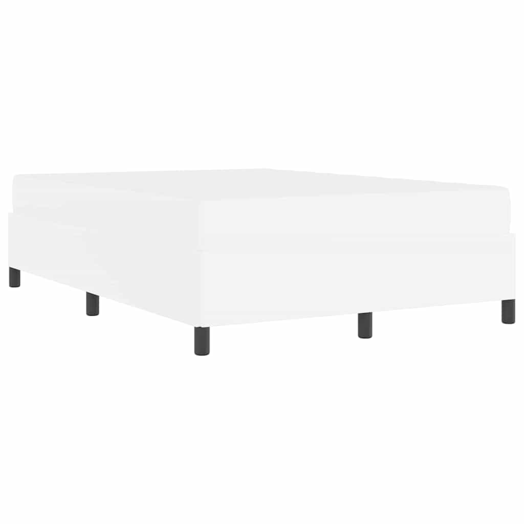 vidaXL Σκελετός Κρεβατιού με στρώμα Λευκό 140 x 200 cm ύφασμα