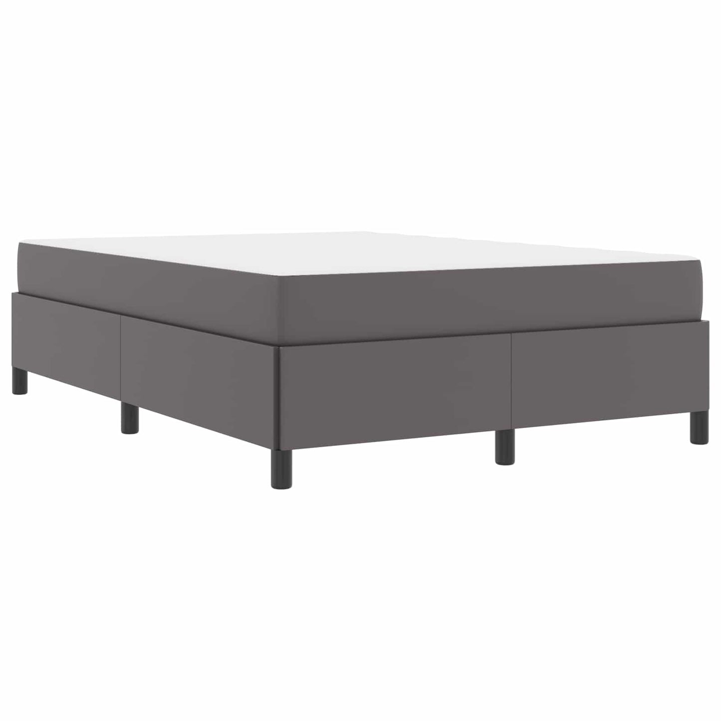vidaXL Σκελετός Κρεβατιού με στρώμα Γκρι 140 x 200 cm ύφασμα